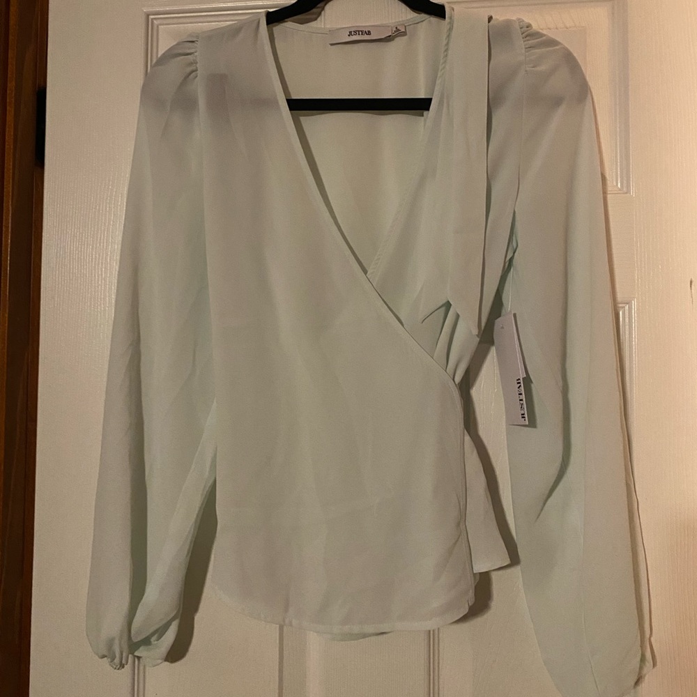 JustFab wrap blouse